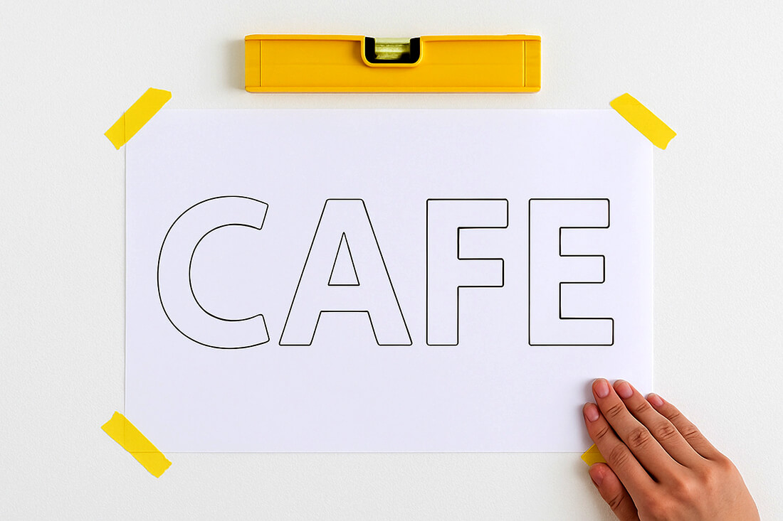 カルプ文字の取付方法