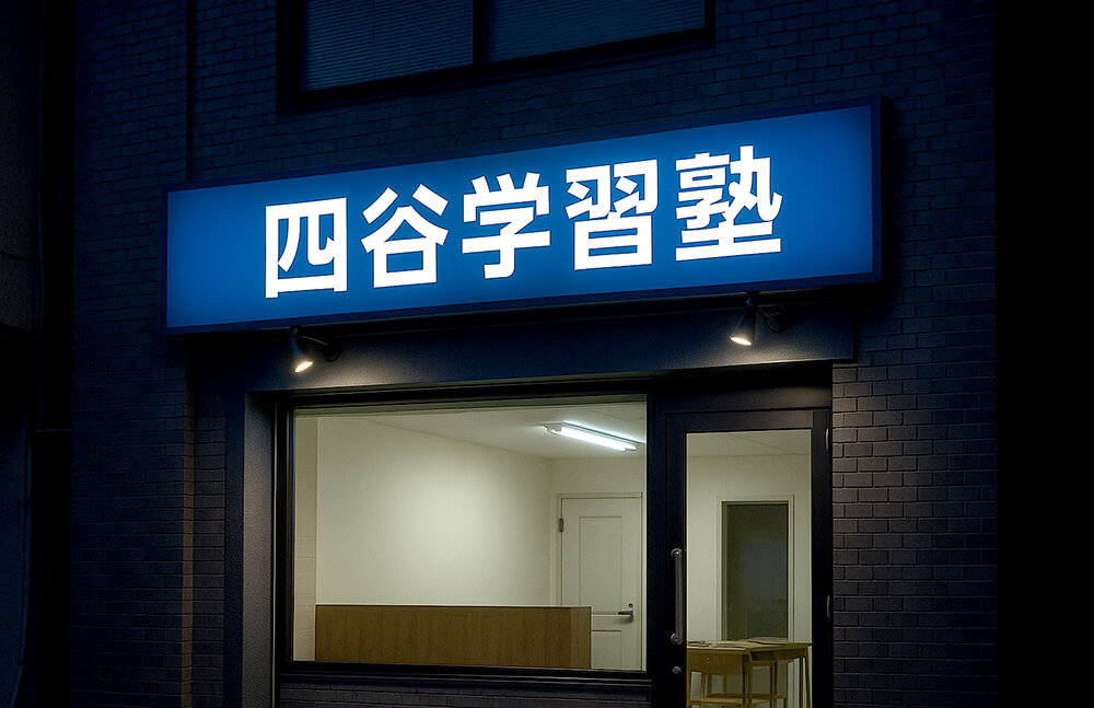 路面店舗のファサード看板を設置した画像